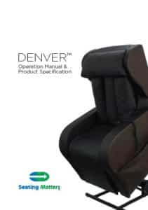 front view of side pocket Denver leather chair